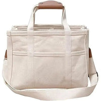 Elena | Spacious Multi-Pocket Canvas Tote Bag