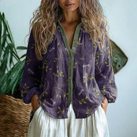 Siya | Airy and Breathable Bohemian Linen Blouse
