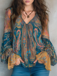 Drelin | Elegant Ruffled Chiffon Blouse