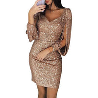 Avani | Dazzling Sequin Homecoming Dress with Elegant V-Neck