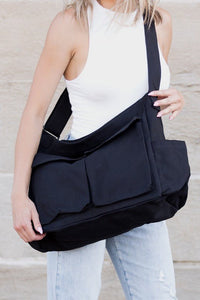 Ruby | Oversized Crossbody Canvas Tote Bag