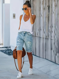 Lucy | Elegant And Comfortable All-Season Denim Shorts