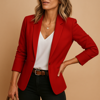 Emilia | Classic Tailored One-Button Fitted Blazer