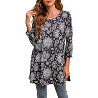 Nyomi | Comfortable boho mandala print swing tunic top