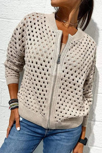 Lena | Elegant And Breathable Open Knit Cardigan
