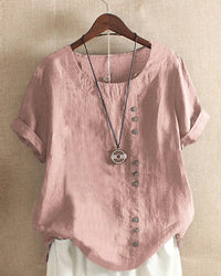 Eliza | Casual Chic Linen Button Front Top