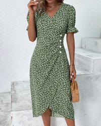 Ruby | Elegant And Flowing Midi Wrap Dress