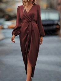 Elaina | Elegant & Sophisticated Women's Midi Wrap Dress