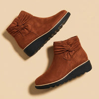 Lainey | Chic and Cozy Suede Bow Boots