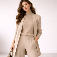 Cordelia | Elegant Three-Piece Knit Lounge Set
