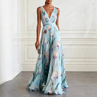 Daisy | Elegant and Lightweight Floral Wrap Maxi Dress