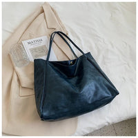 Serena | Retro Large-Capacity PU Leather Tote Bag