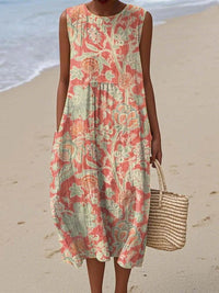 Carolyn | Floral Print & Lightweight Midi Dress