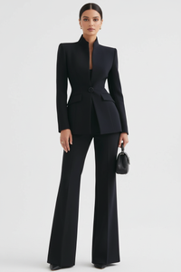 Eloise | Elegant Blazer & Palazzo Trousers Set