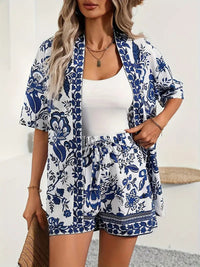 Alina | Floral Kimono Shorts Co-ord Set