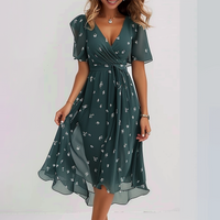 Verdelle | Women's Short Sleeve Midi Dress