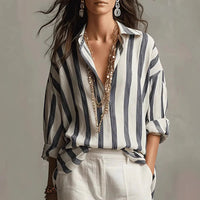 Emily | Relaxed-Fit And Vertical Striped Blouse