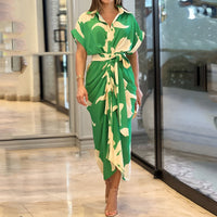 Mariselle | Women's Belted Elegant Midi Dress
