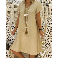Julia | Flattering Short Sleeve A-Line Mini Dress