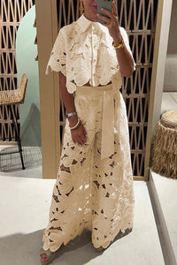 Luna | Elegant & Romantic Women's Eyelet Two piece set