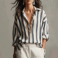 Nova | Elegant And Sophisticated Striped Button-Down Shirt