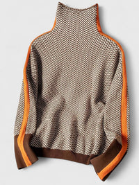 Elisa | Sophisticated Stripe High Neck Sweater