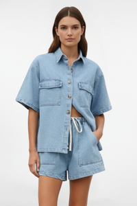 Emery | Effortless Shirt & High-Waisted Shorts Set