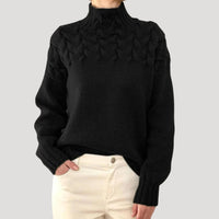 Zelda | Comfortable And Warm Cable Knit Turtleneck Pullover Sweater