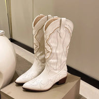 Amalia | Embroidered Waterproof Western Cowboy Boots