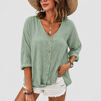 Gianna | Timeless V-Neck Breathable Linen Blouse