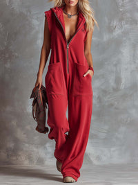 Nova | Elegant and Comfortable Hooded Sleeveless Jumpsuit