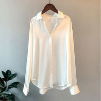 Emily | Lustrous Silk-Touch Ruffled Shirt