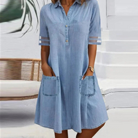 Emily | Elegant Mini Denim Dress with Side Pockets