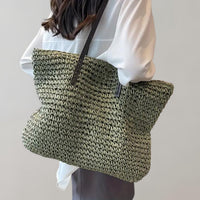 Natalia | Oversized Woven Straw Shoulder Tote Bag