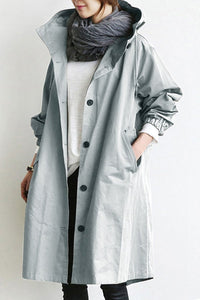 Maria | Elegant waterproof trench coat with hood