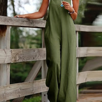 Gloria | Comfortable And Breezy Linen Bib Jumpsuit