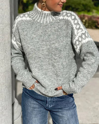 Reina | Women's Elegant Double-Knit Waffle Sweater