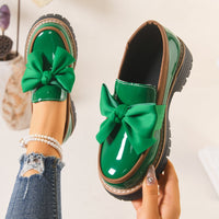 Andrea | Elegant Platform Women's Loafers with Bowknot Detail