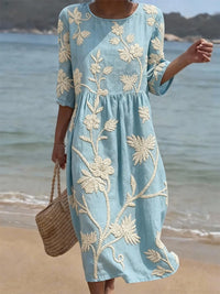 Loraine | Elegant Summer Midi Womens Dress