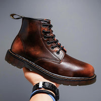 Levi | Vintage Genuine Leather Lace-Up Boots