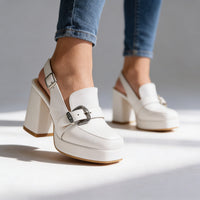 Isla | Women's Platform Block Heel Slingback Loafer