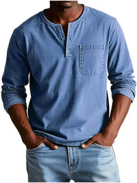 Ethan | Sophisticated Long Sleeved Henley Shirt