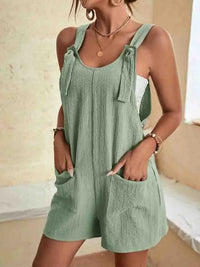 Lena | Relaxed Linen Tie-Strap Romper