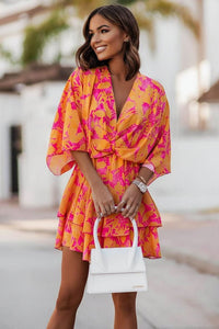 Ailany | Vibrant Tropical Boho Mini Dress