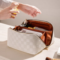 Ailany | Stylish Checked Pattern Travel Toiletry Bag