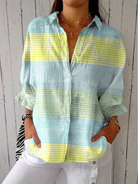 Davina | Comfortable And Colorful Pastel Grid Shirt