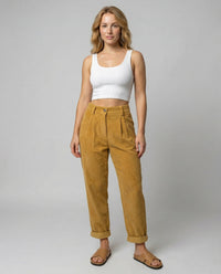 Lisa | Premium Elastic Waist Corduroy Trousers
