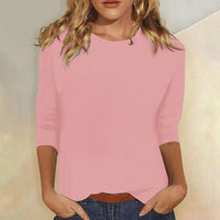Emily | Classic quarter Sleeve Everyday Crew Neck Top