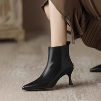 Athena | Women's Luxe Pointed Toe Kitten Heel Boots
