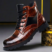 Ethan | Embossed Leather Urban Boots